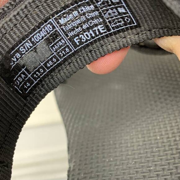 Teva Men's Size 14 Original Universal Outdoor Flat Sandals Open Toe Black - Picture 5 of 6